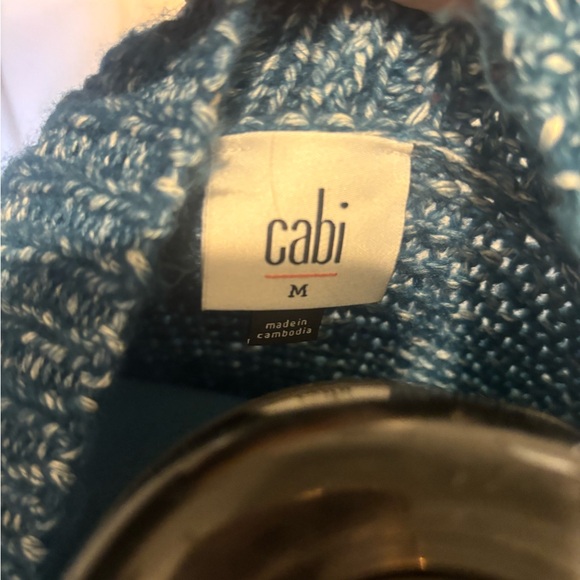 CAbi Astral Cardigan 4095 Size Medium Women's Teal Sweater - Picture 5 of 8